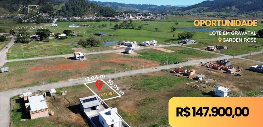 Lote Garden F15 – Gravatal/SC